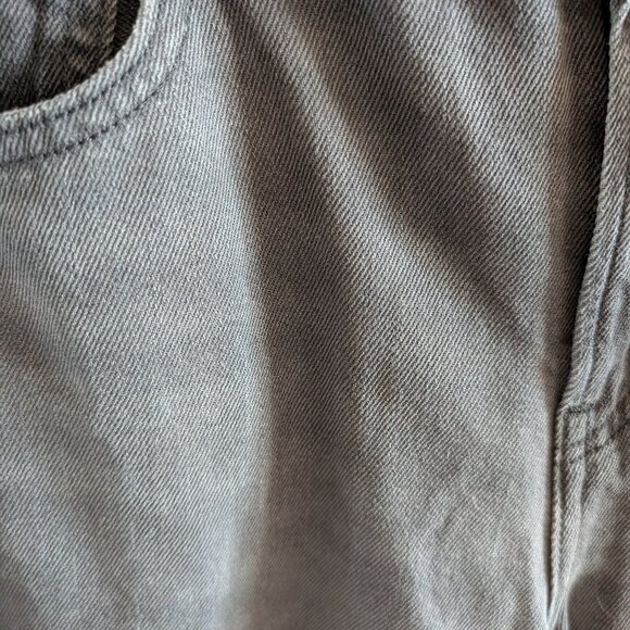 American Eagle Low Rise Skater Jeans Black Wide Leg Denim Size 8 Regular - Picture 8 of 12